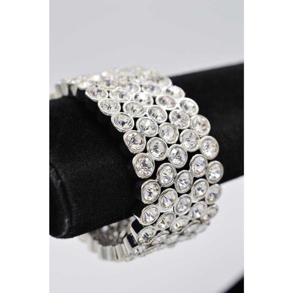 Statement Bracelet Sparkling Rhinestone Crystal S… - image 3